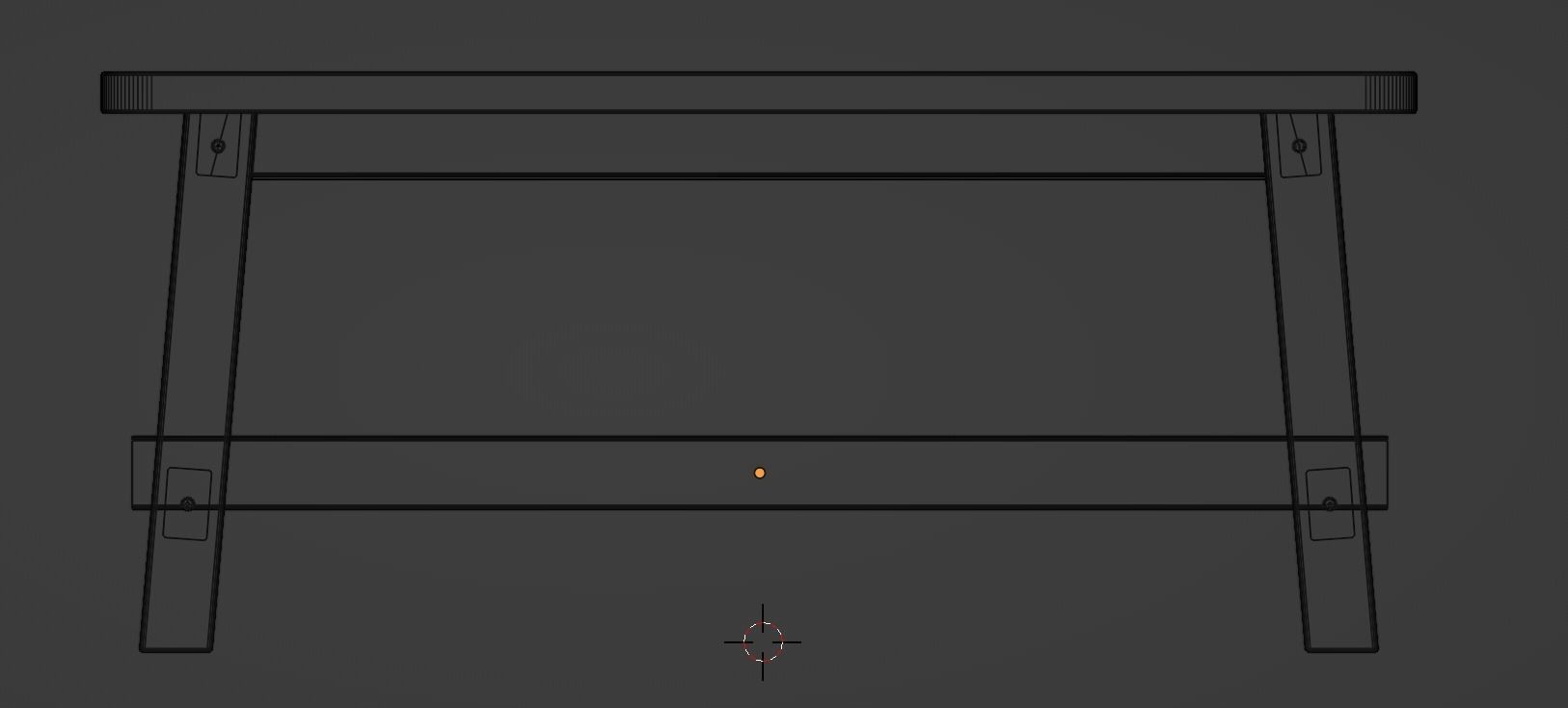 Ikea Norraker Style Bench Free 3D model_5