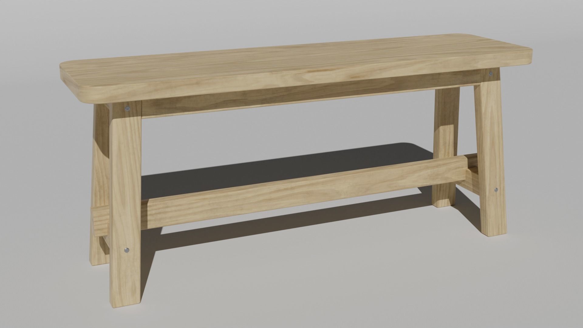 Ikea Norraker Style Bench Free 3D model_3