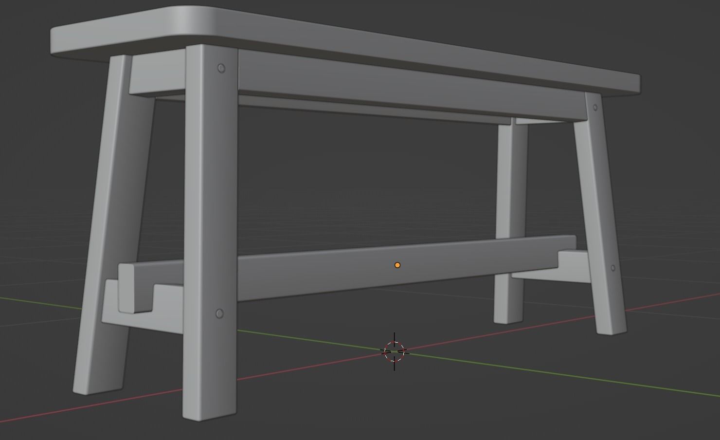 Ikea Norraker Style Bench Free 3D model_9