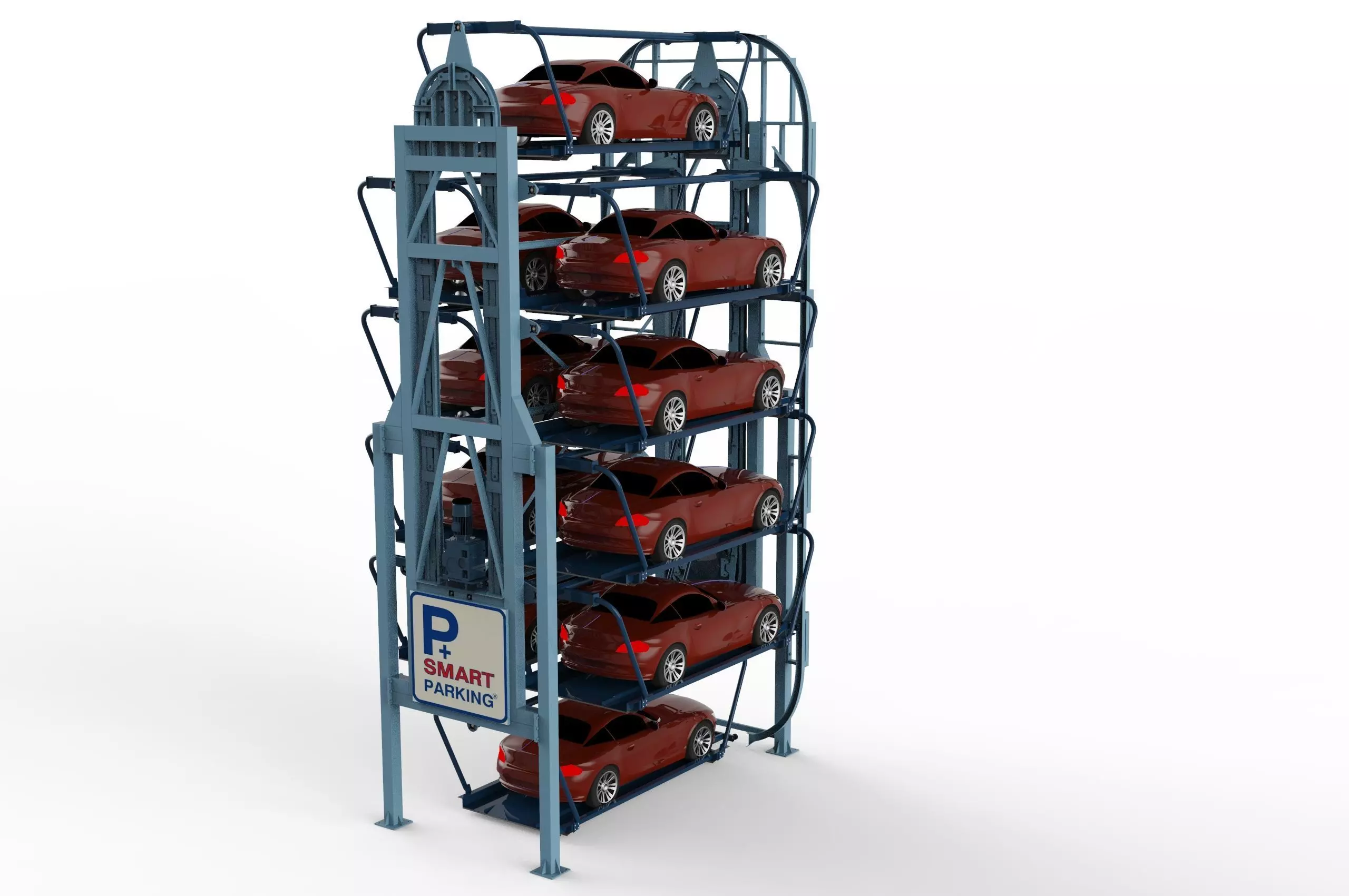 Rotary Parking System 10 sedan 3D model