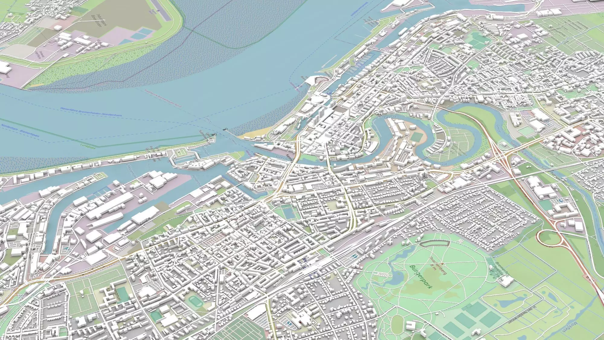 Cityscape Bremerhaven Germany 3D model