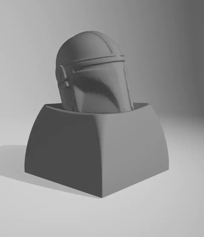 Mandalorian Star wars keycaps  3D print model_0