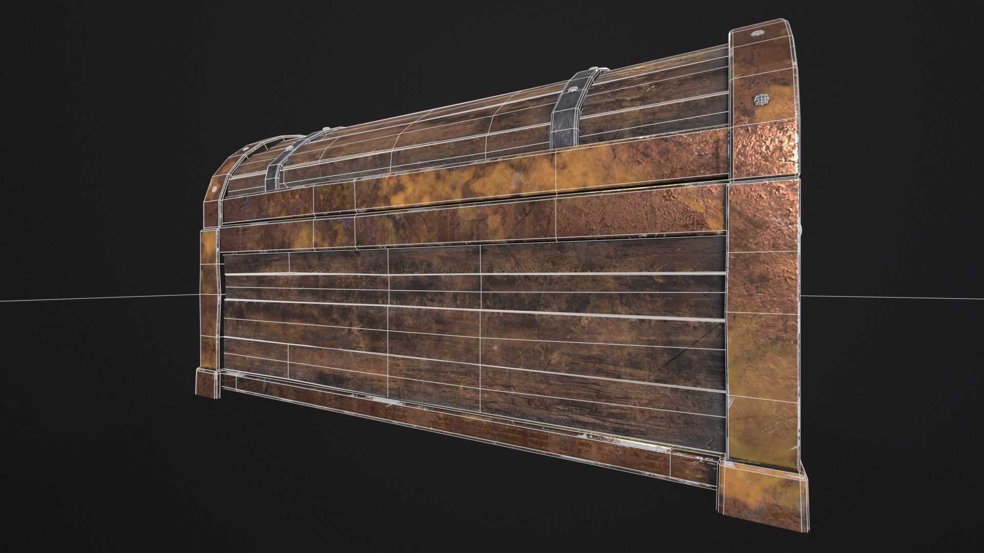 Medieval Treasure Chest  Low-poly 3D model_21