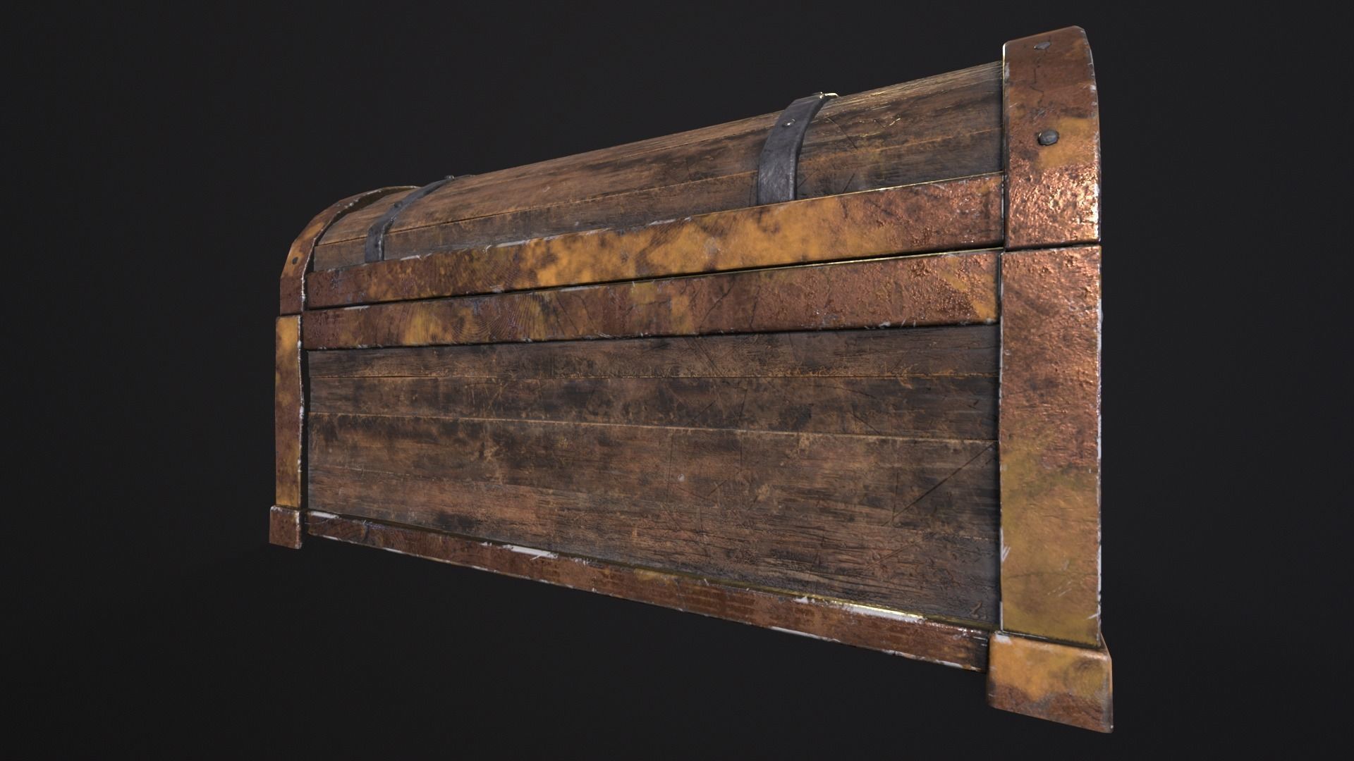 Medieval Treasure Chest  Low-poly 3D model_20