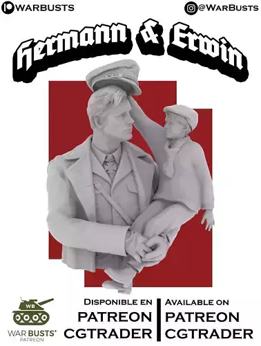 German Bust with Child WWII