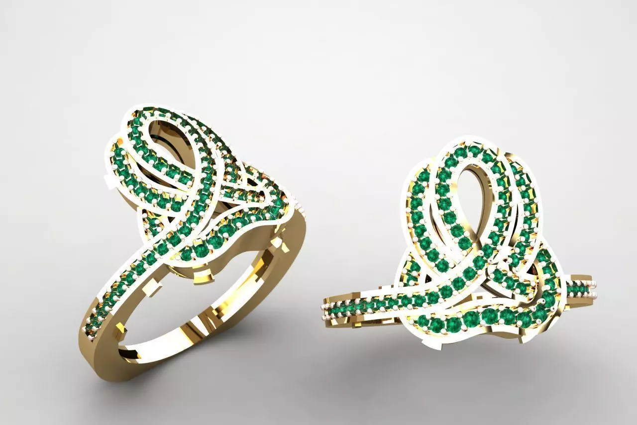 Elite Exquisite Men Diamond Ring 3D print model