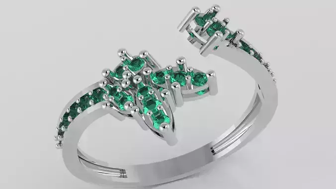 Mens Diamond Wedding Ring STL for 3D Printing 