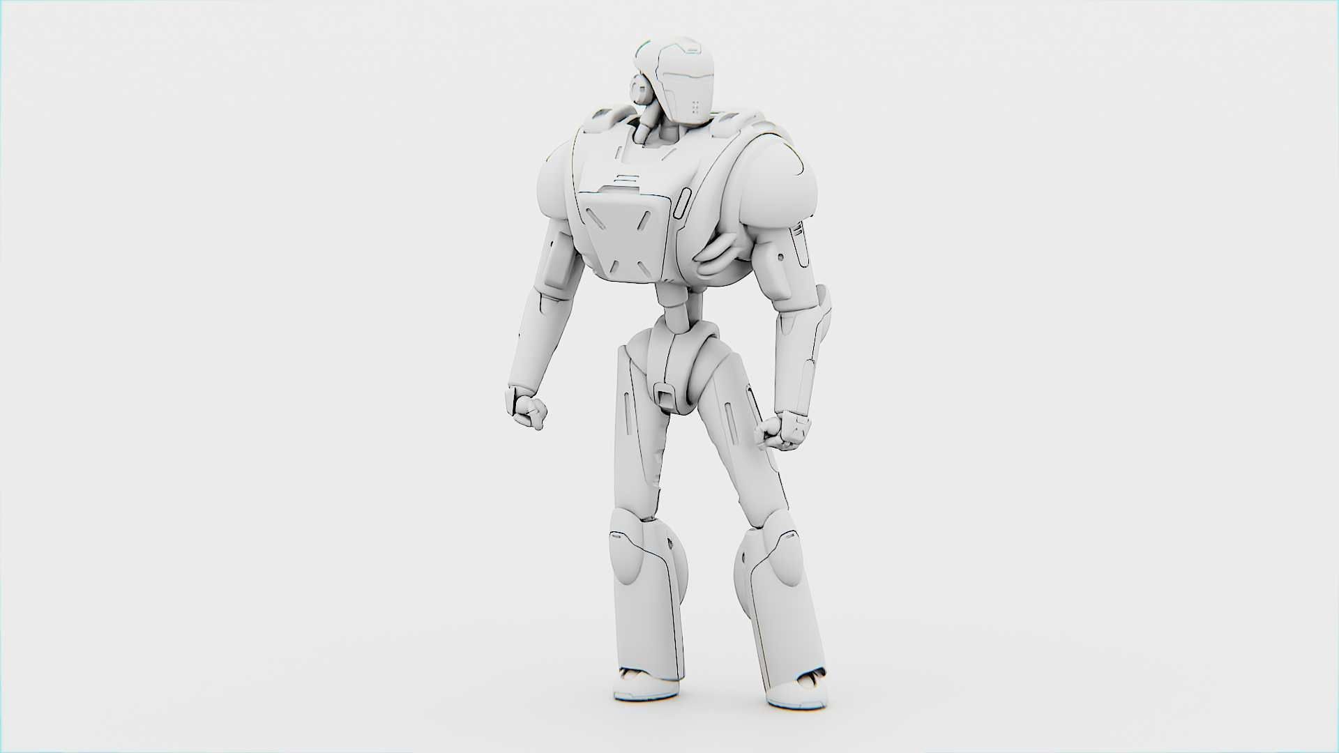 ANDROID MECHA - C   Rigged for Unreal Engine - Unity - MIXAMO  3D model_34