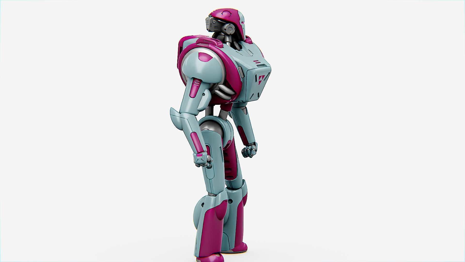 ANDROID MECHA - C   Rigged for Unreal Engine - Unity - MIXAMO  3D model_9