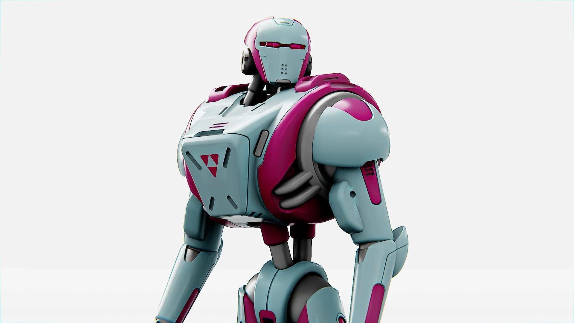 ANDROID MECHA - C   Rigged for Unreal Engine - Unity - MIXAMO  3D model_2