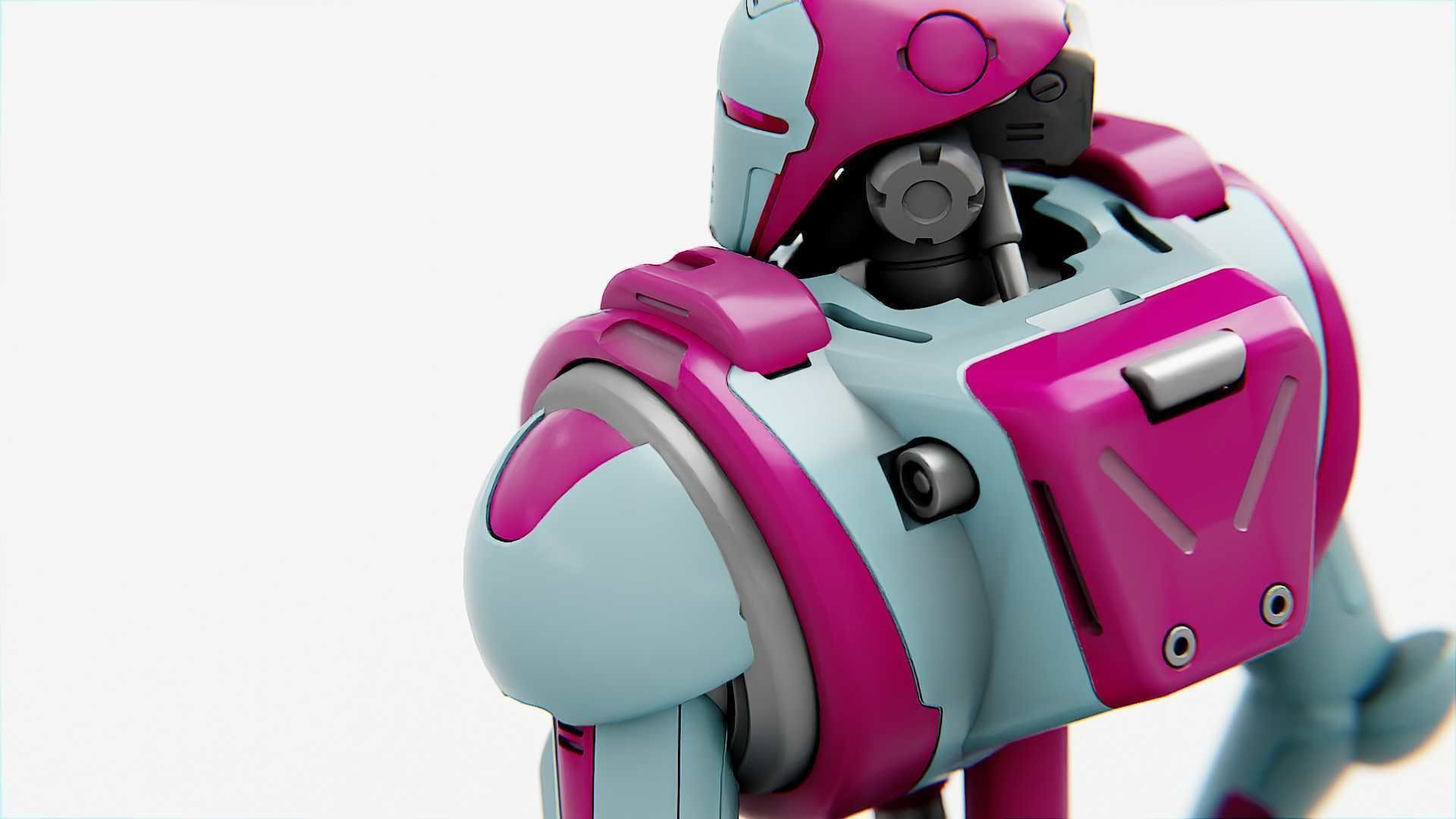 ANDROID MECHA - C   Rigged for Unreal Engine - Unity - MIXAMO  3D model_13