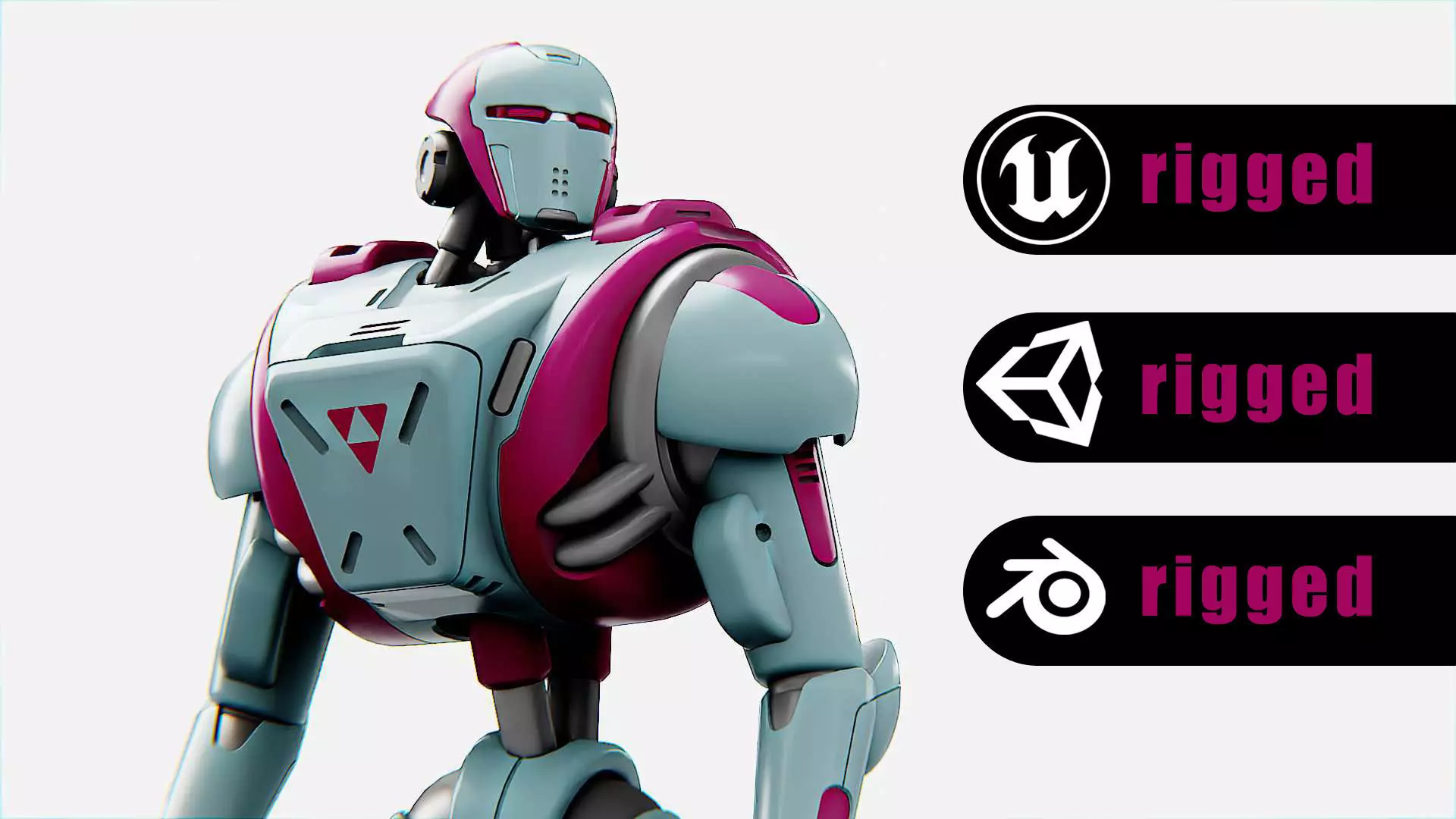 ANDROID MECHA - C   Rigged for Unreal Engine - Unity - MIXAMO  3D model_0