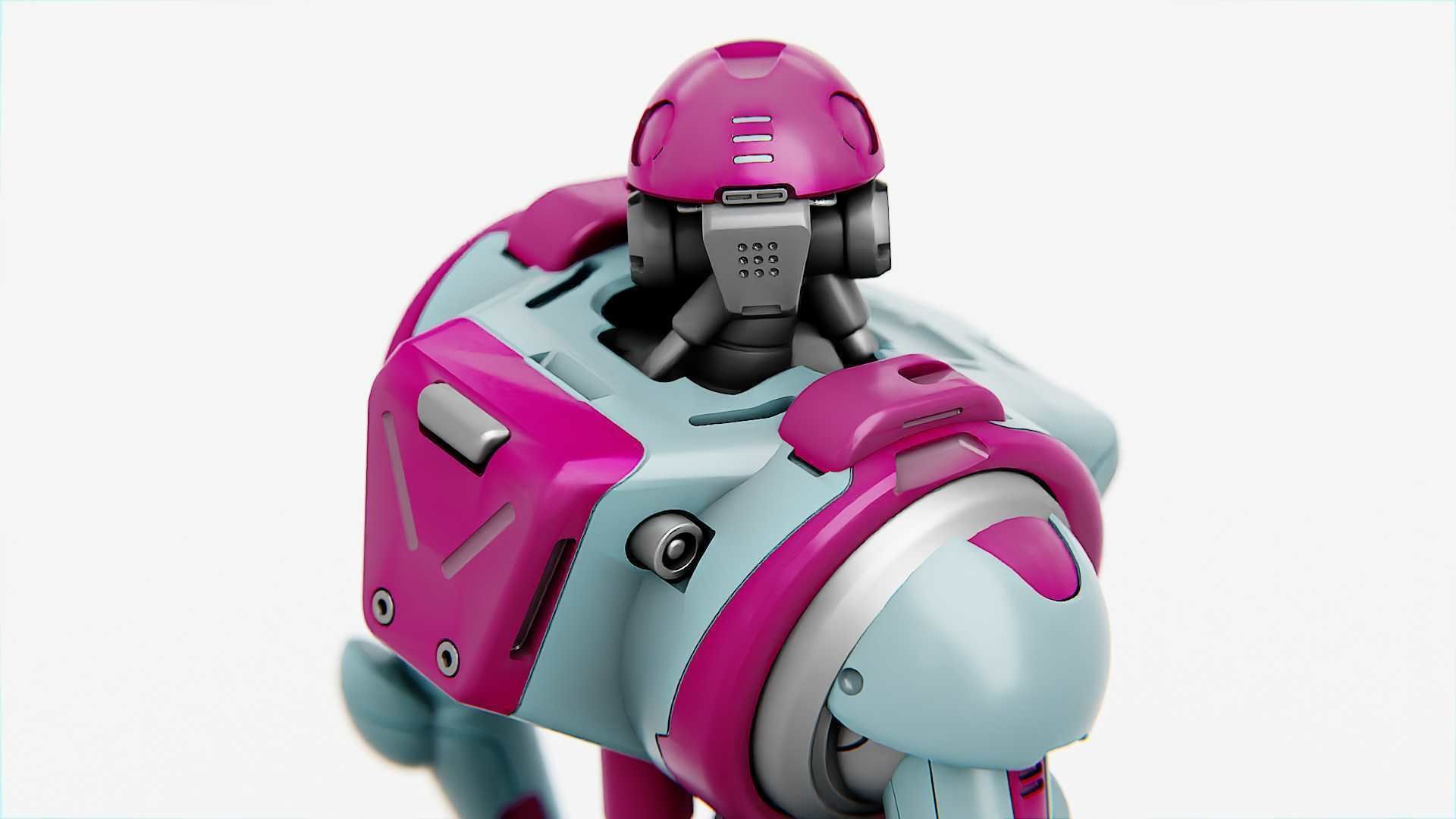 ANDROID MECHA - C   Rigged for Unreal Engine - Unity - MIXAMO  3D model_14