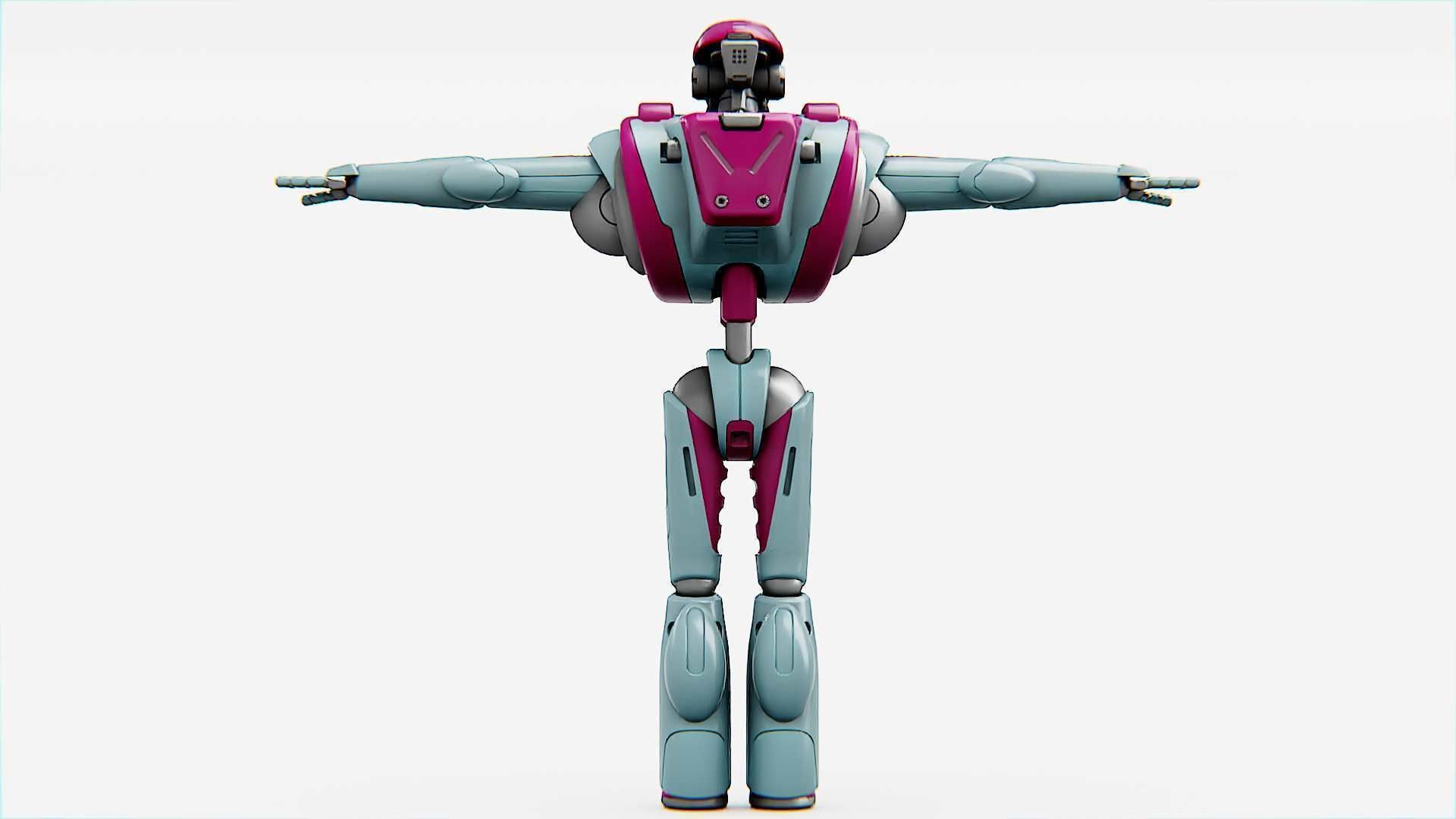 ANDROID MECHA - C   Rigged for Unreal Engine - Unity - MIXAMO  3D model_23