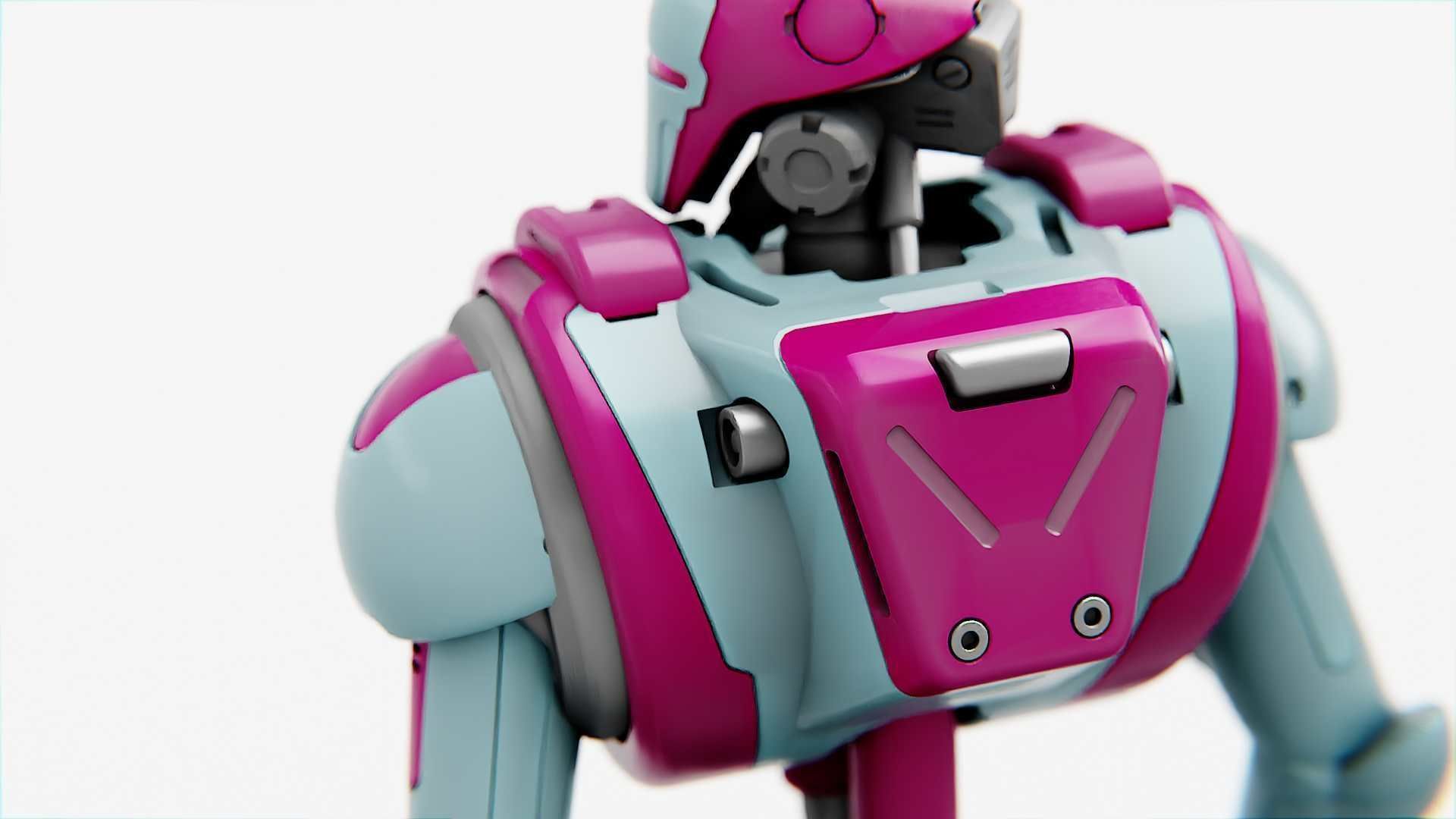 ANDROID MECHA - C   Rigged for Unreal Engine - Unity - MIXAMO  3D model_18