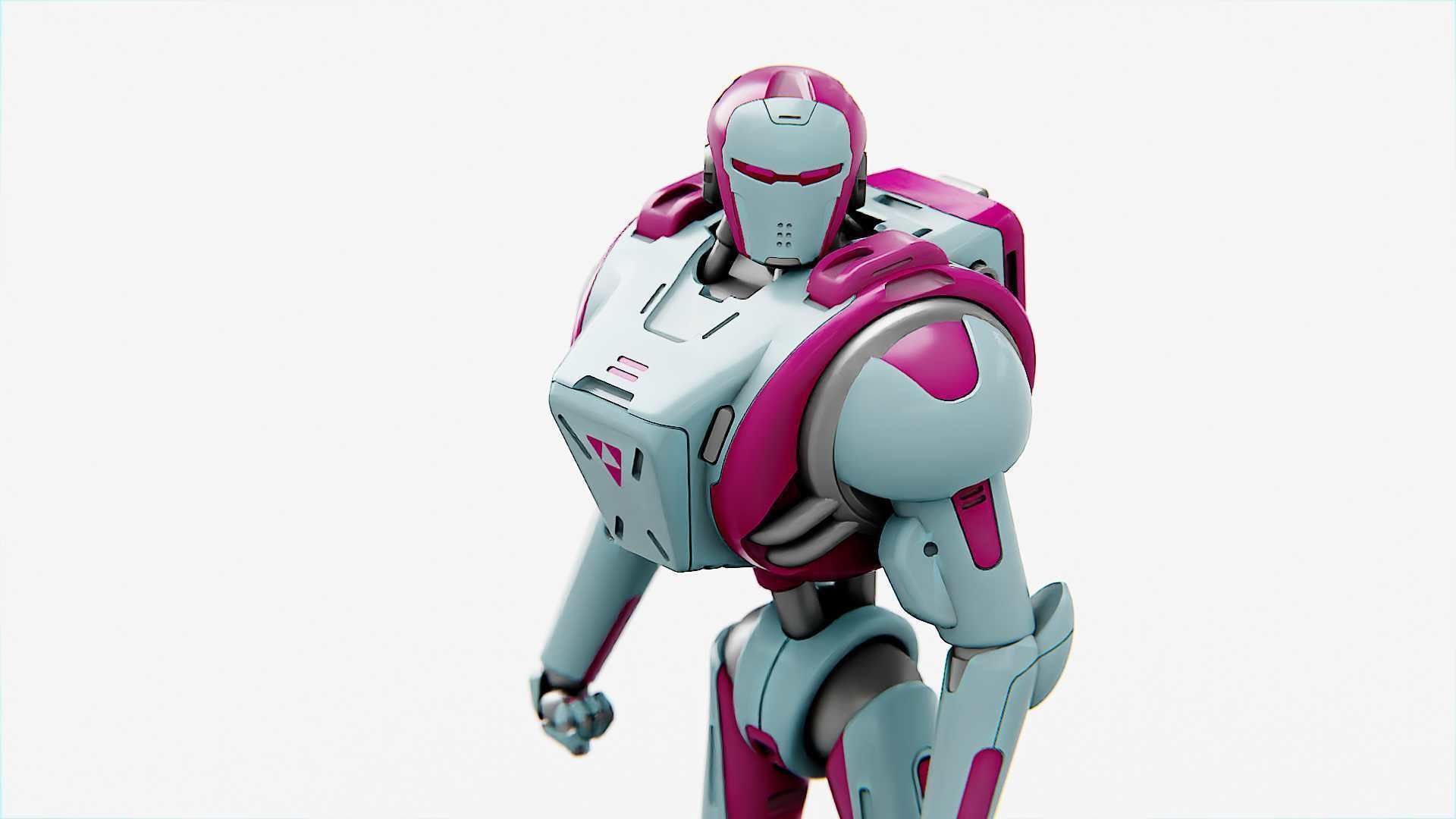 ANDROID MECHA - C   Rigged for Unreal Engine - Unity - MIXAMO  3D model_12