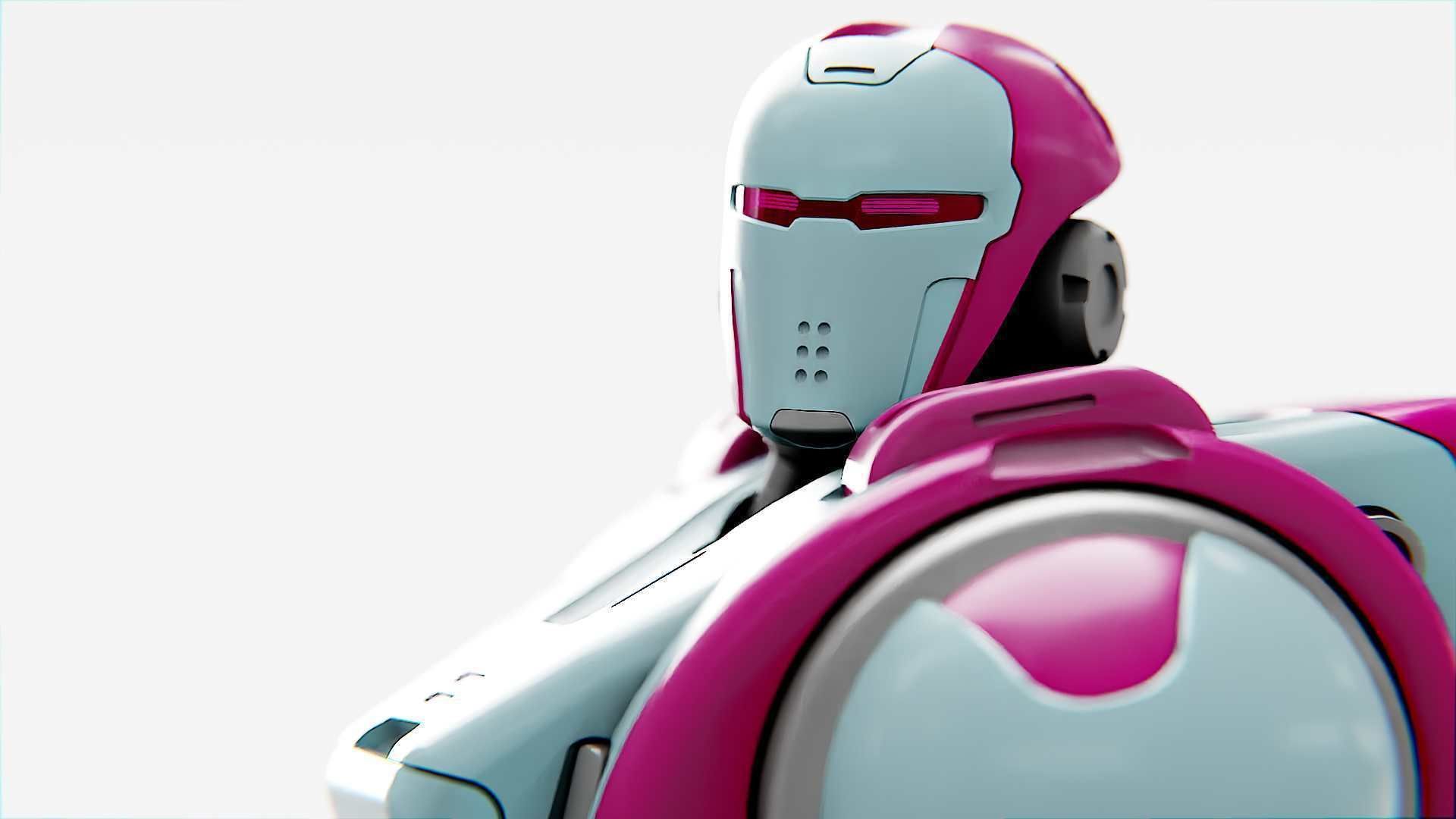 ANDROID MECHA - C   Rigged for Unreal Engine - Unity - MIXAMO  3D model_19