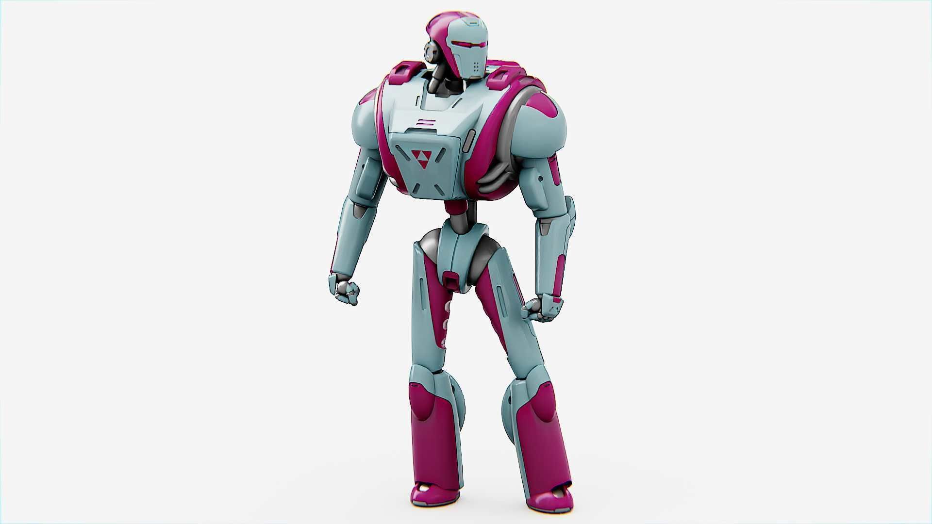 ANDROID MECHA - C   Rigged for Unreal Engine - Unity - MIXAMO  3D model_11