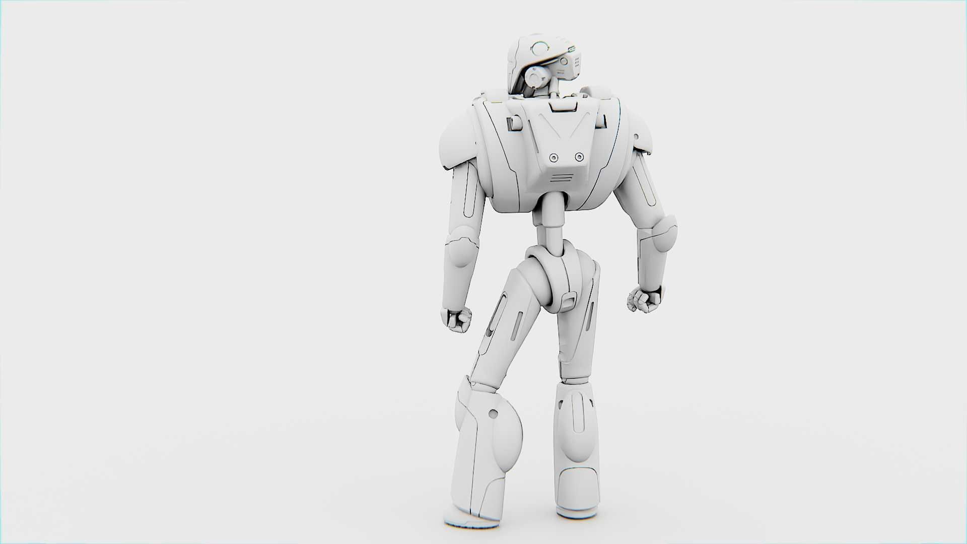 ANDROID MECHA - C   Rigged for Unreal Engine - Unity - MIXAMO  3D model_35