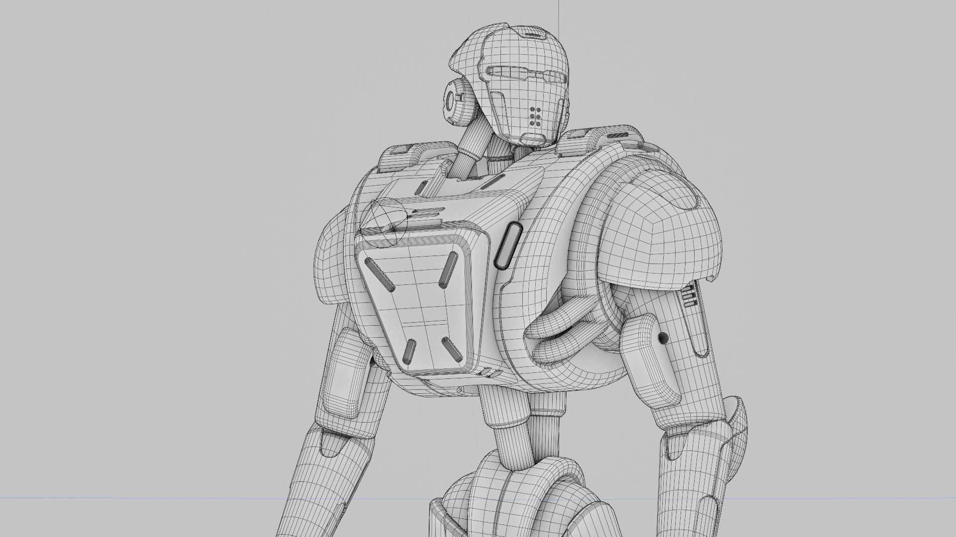 ANDROID MECHA - C   Rigged for Unreal Engine - Unity - MIXAMO  3D model_42