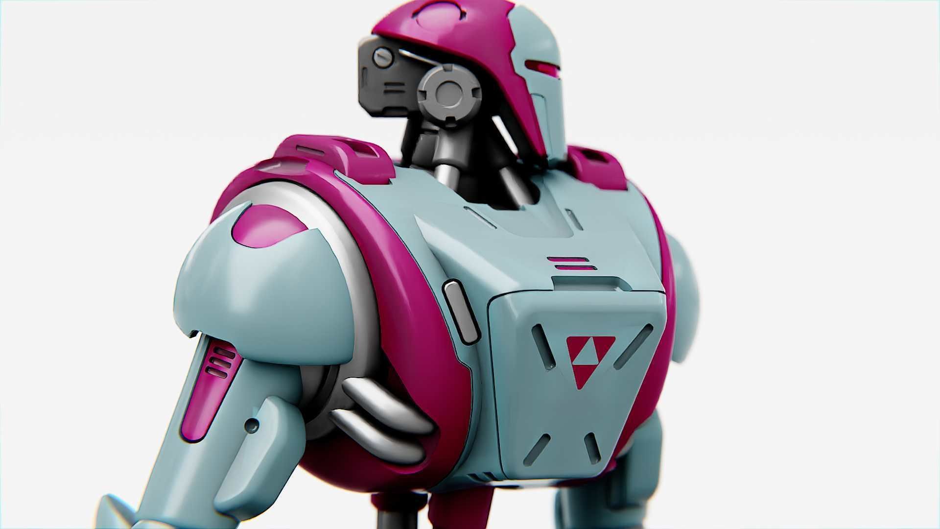 ANDROID MECHA - C   Rigged for Unreal Engine - Unity - MIXAMO  3D model_15