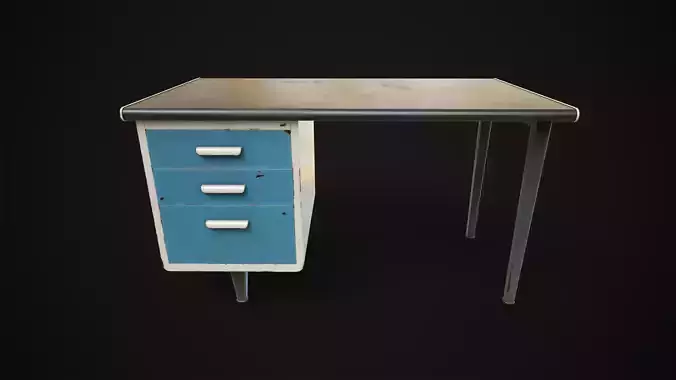 Retro metal desk