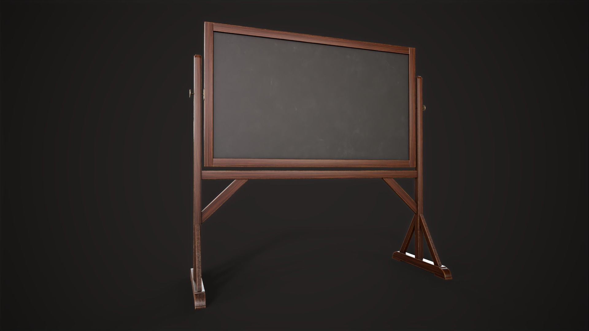 Vintage Chalkboard Low-poly 3D model_7