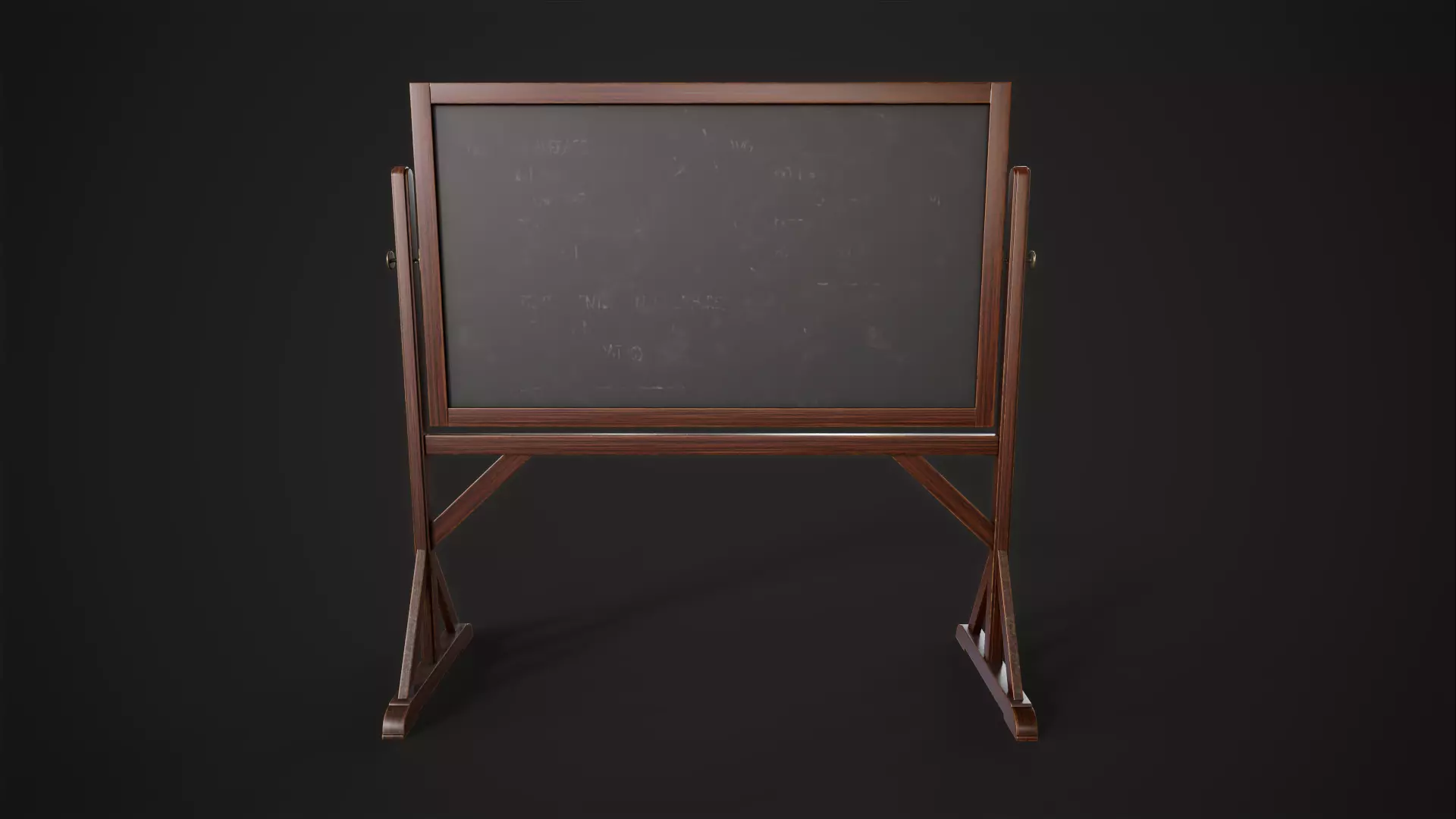 Vintage Chalkboard Low-poly 3D model_0