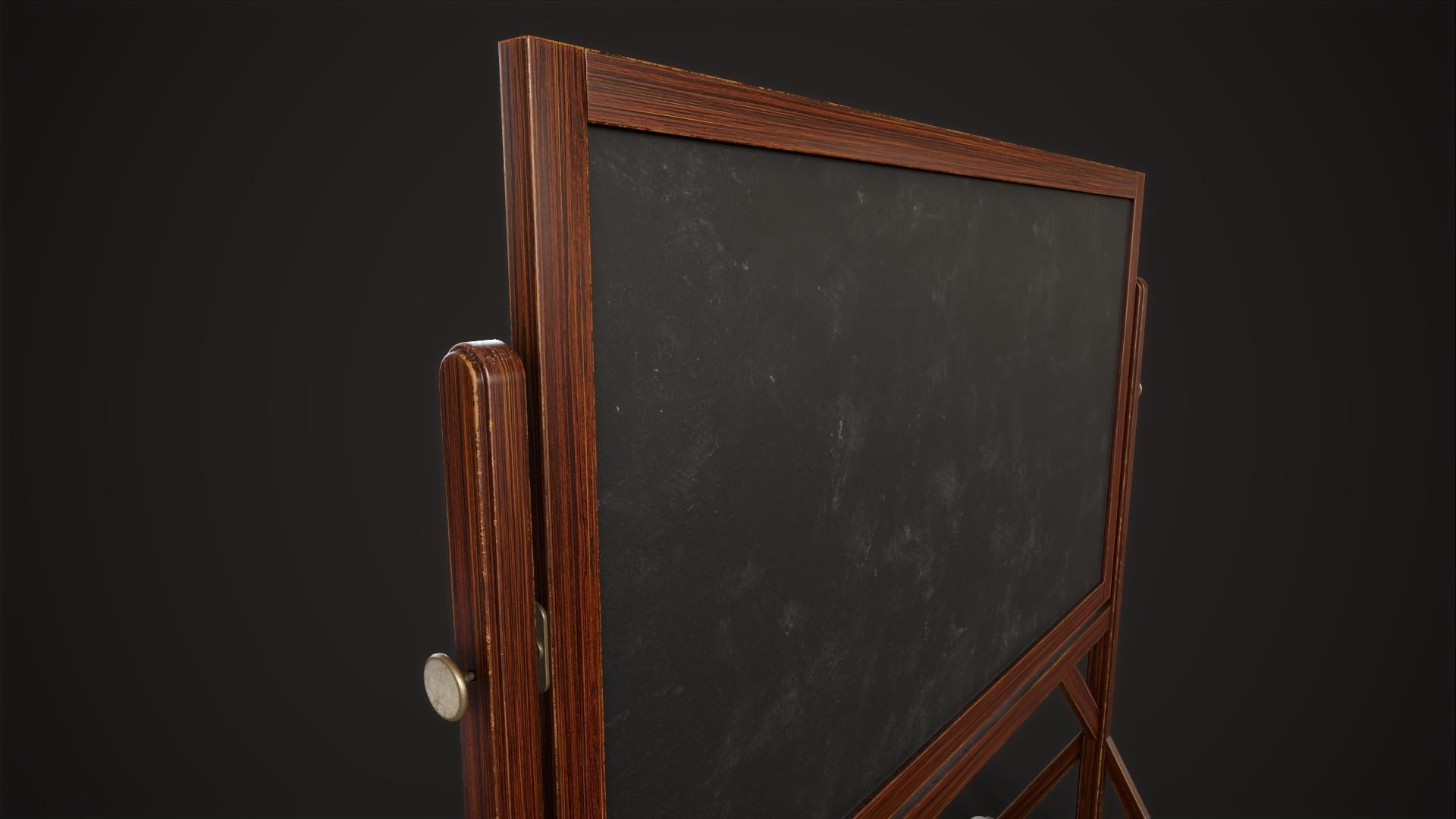 Vintage Chalkboard Low-poly 3D model_8