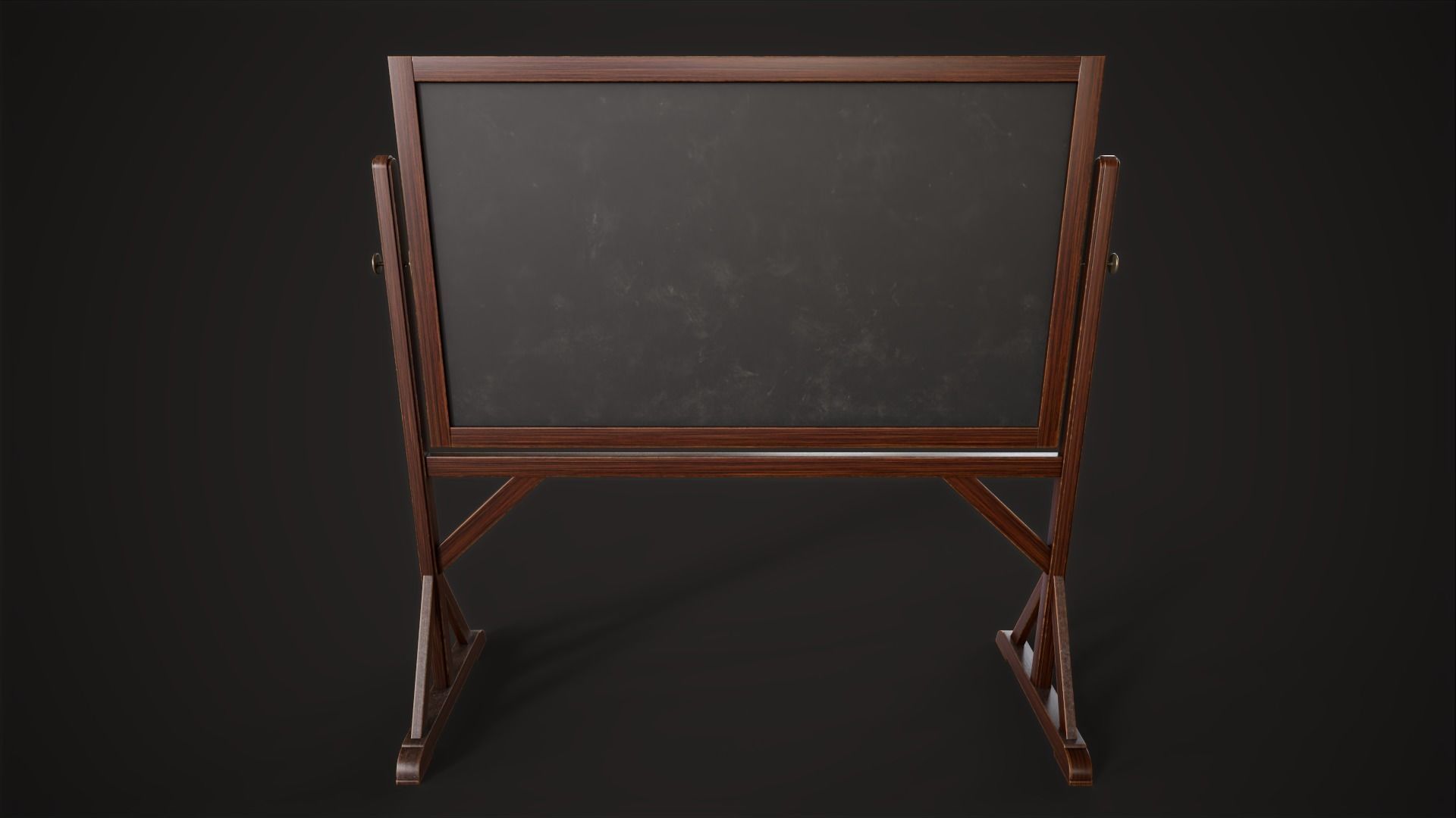 Vintage Chalkboard Low-poly 3D model_3