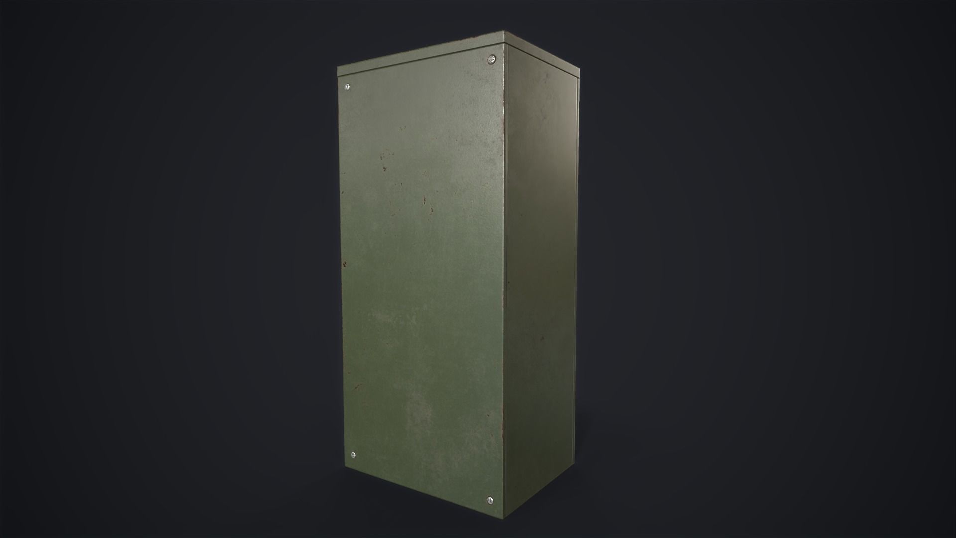 Vintage File Drawer Cabinet Low-poly 3D model_19