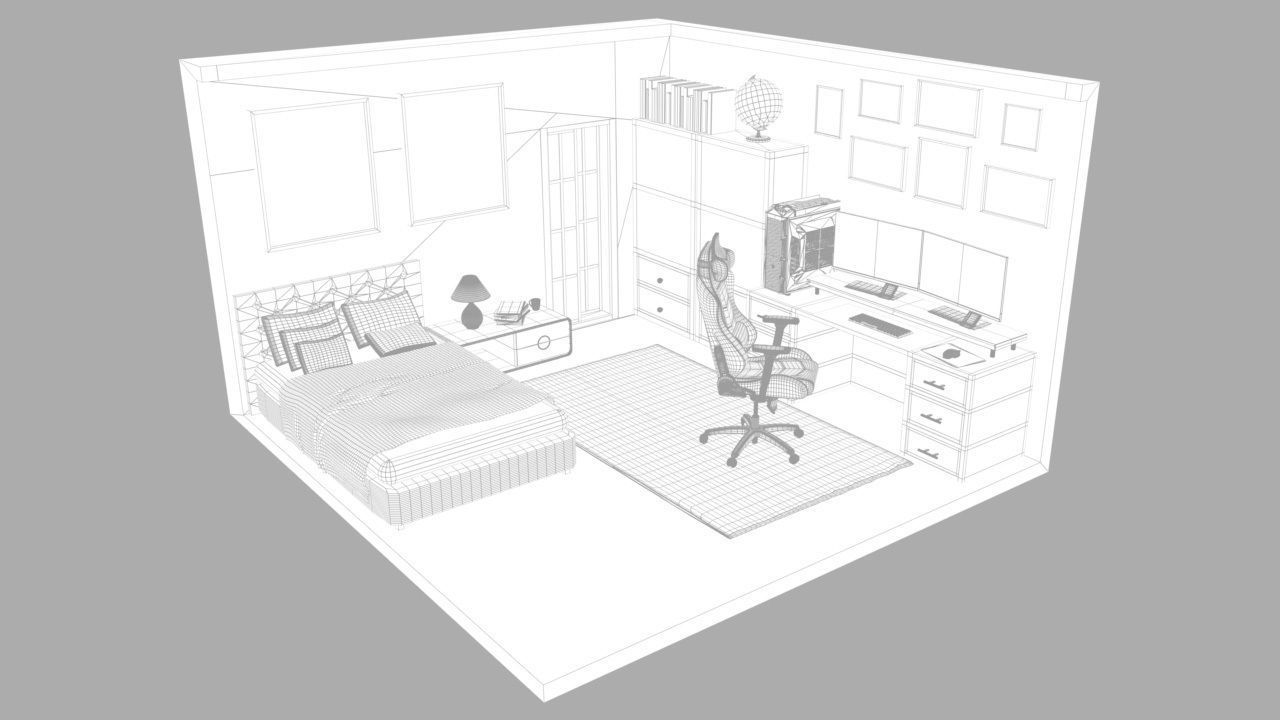 3D model room  3D model_1