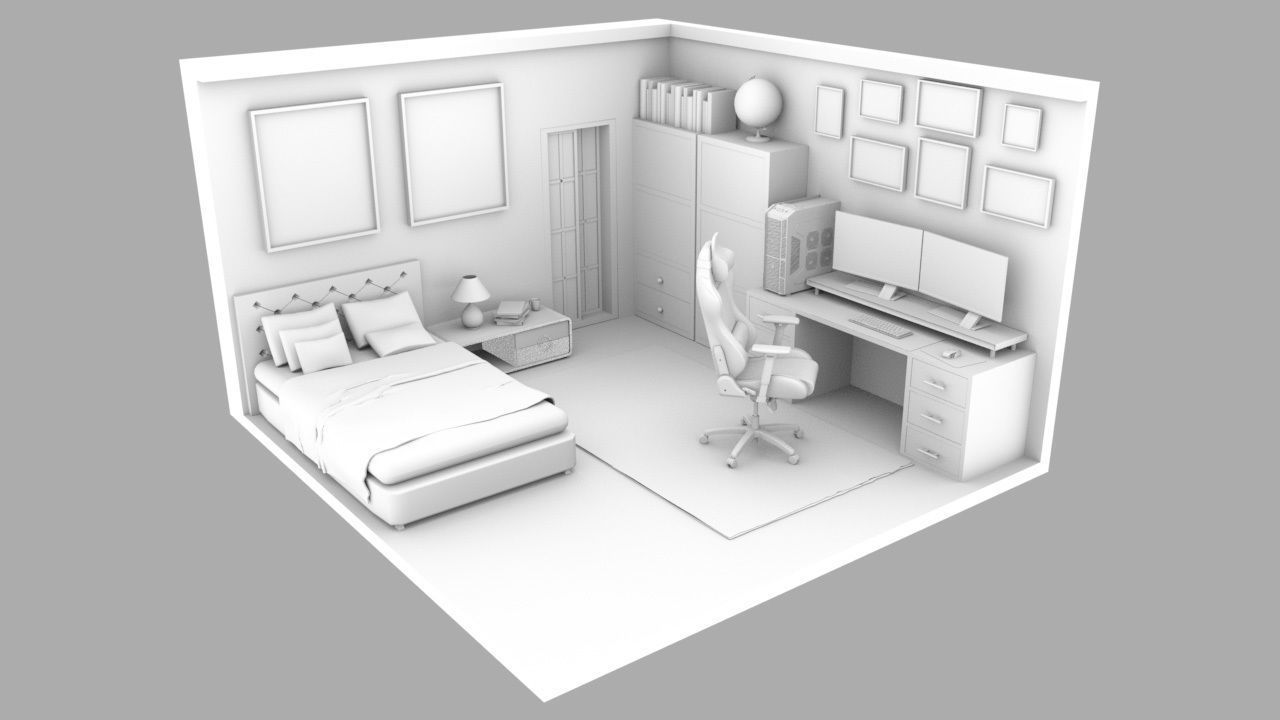 3D model room  3D model_2