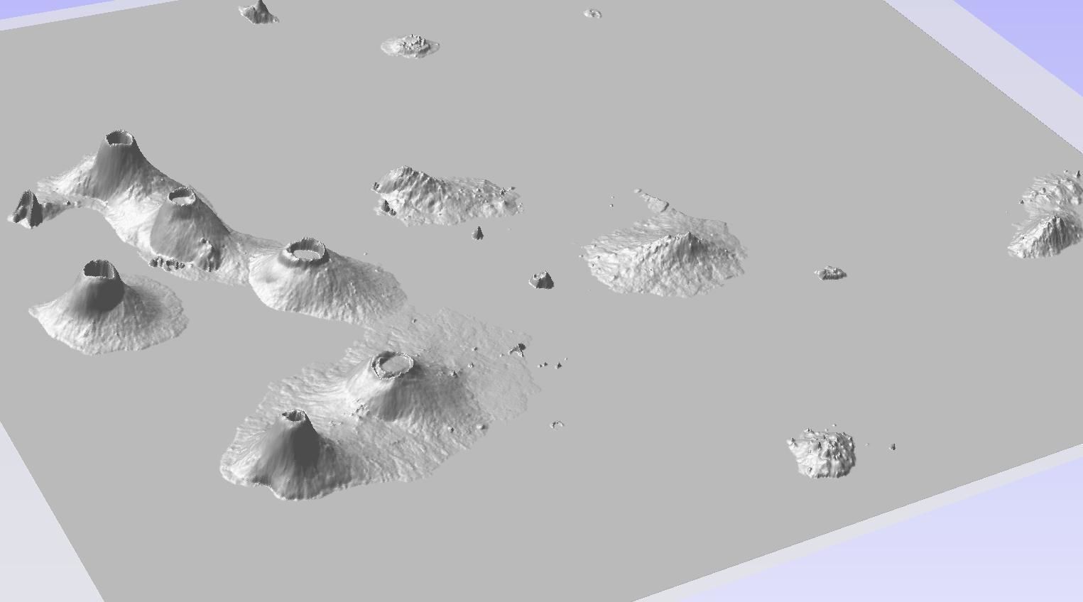 3D terrain topographic model of Galapagos islands  3D print model_3