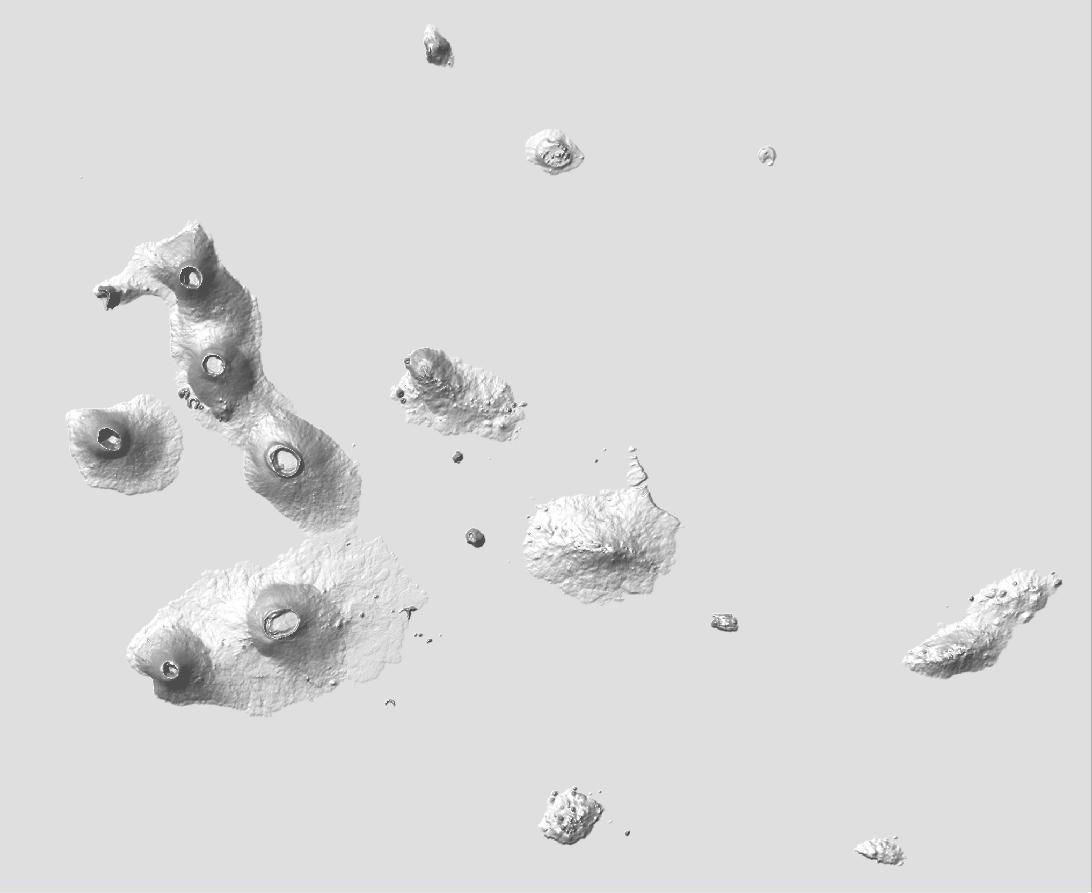 3D terrain topographic model of Galapagos islands  3D print model_2