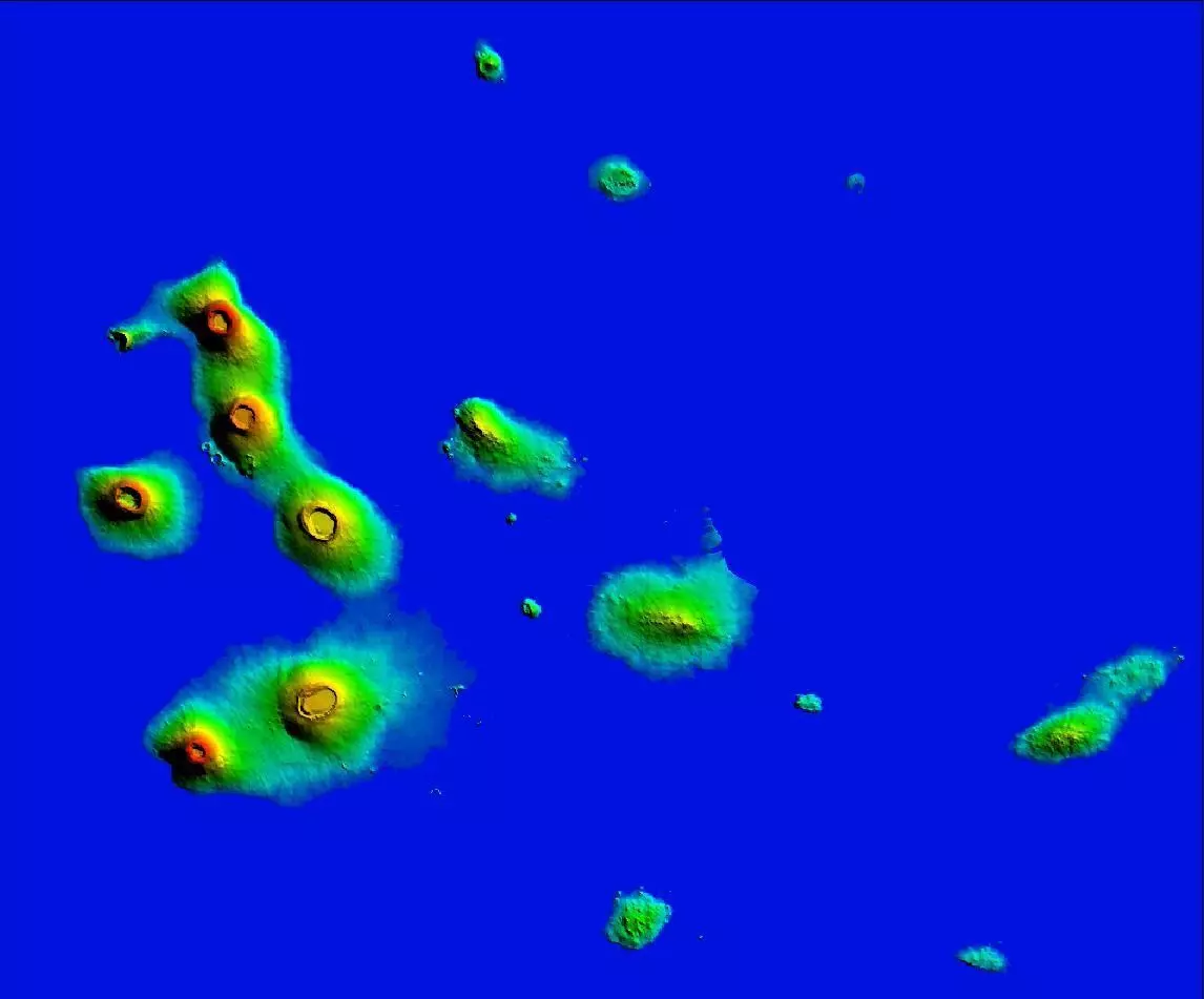 3D terrain topographic model of Galapagos islands  3D print model_0