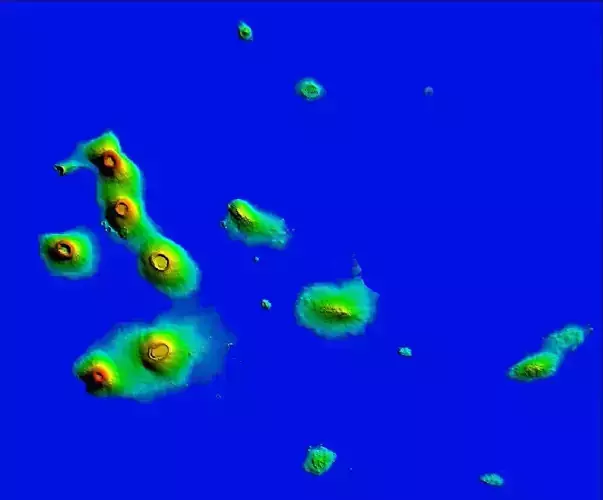 3D terrain topographic model of Galapagos islands  3D print model