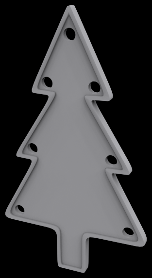 Hanging christmas tree 3D print model_1