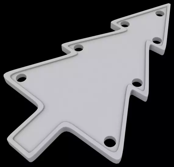 Hanging christmas tree 3D print model_0