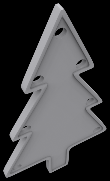 Hanging christmas tree 3D print model_2