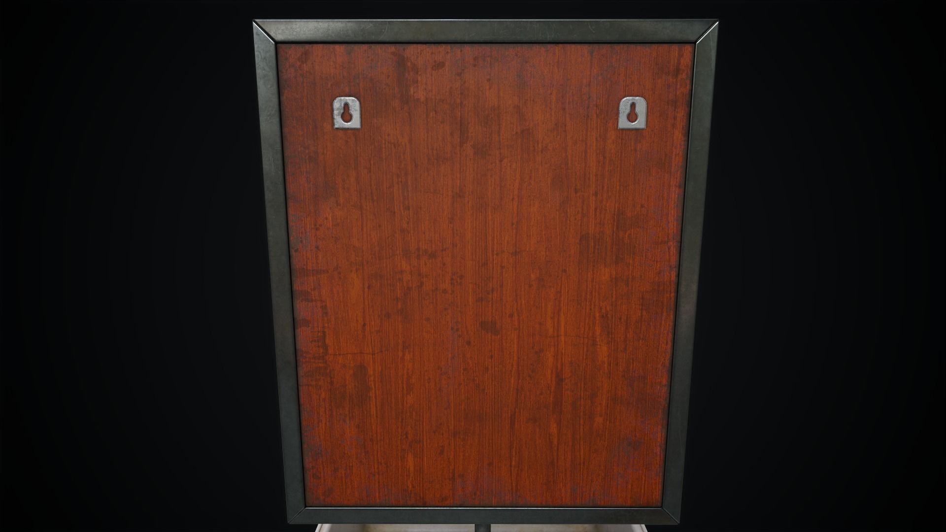 Metal Sink and Mirror Low-poly 3D model_11