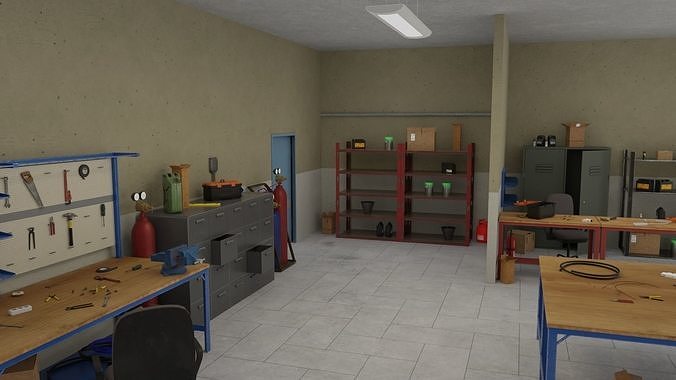 Electrician Workshop Pack Low-poly 3D model 5