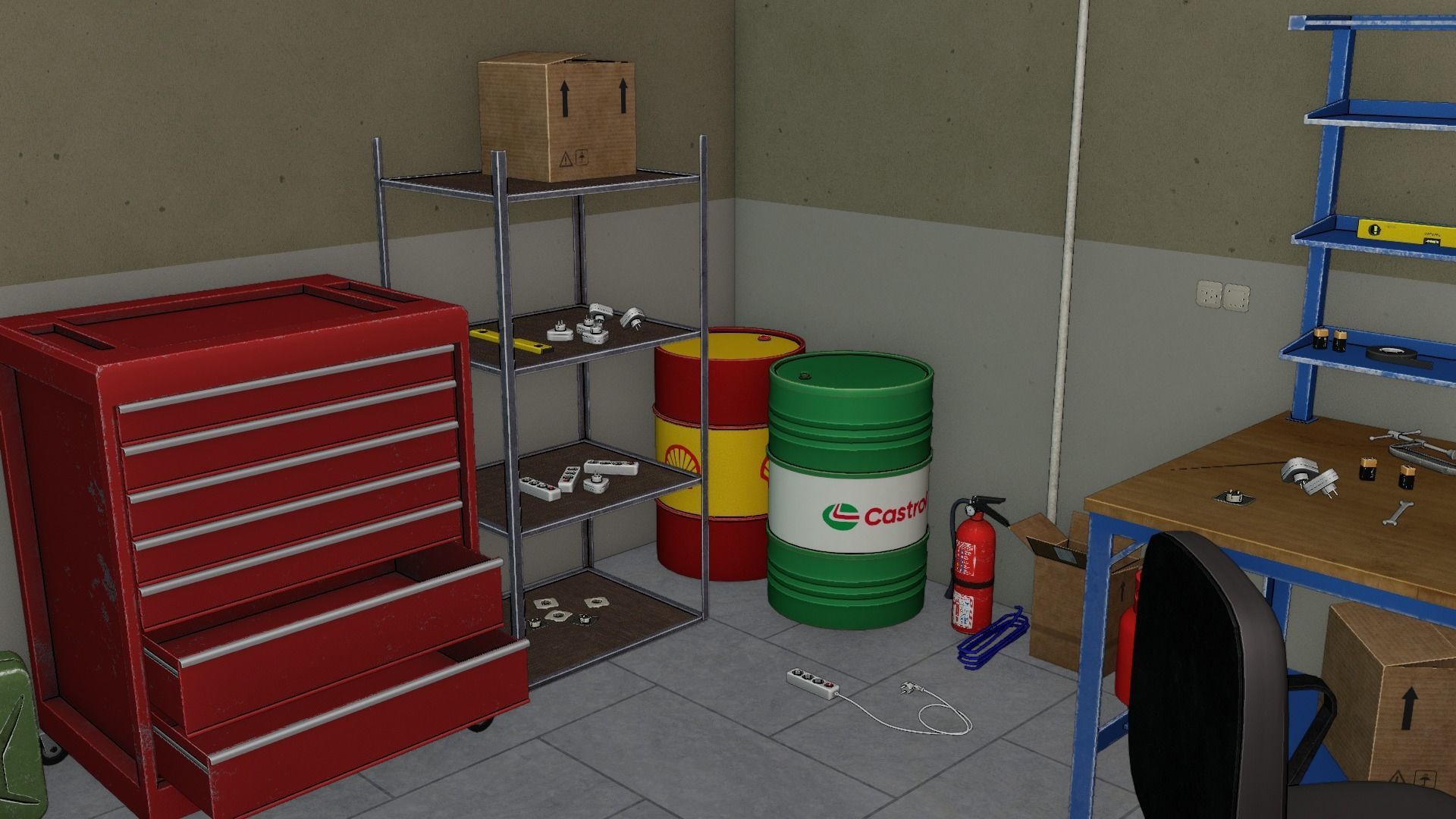 Electrician Workshop Pack Low-poly 3D model_35