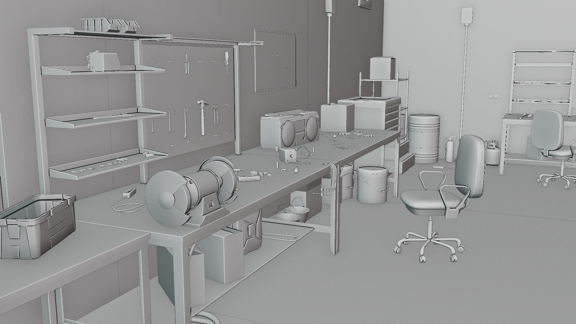 Electrician Workshop Pack Low-poly 3D model_40