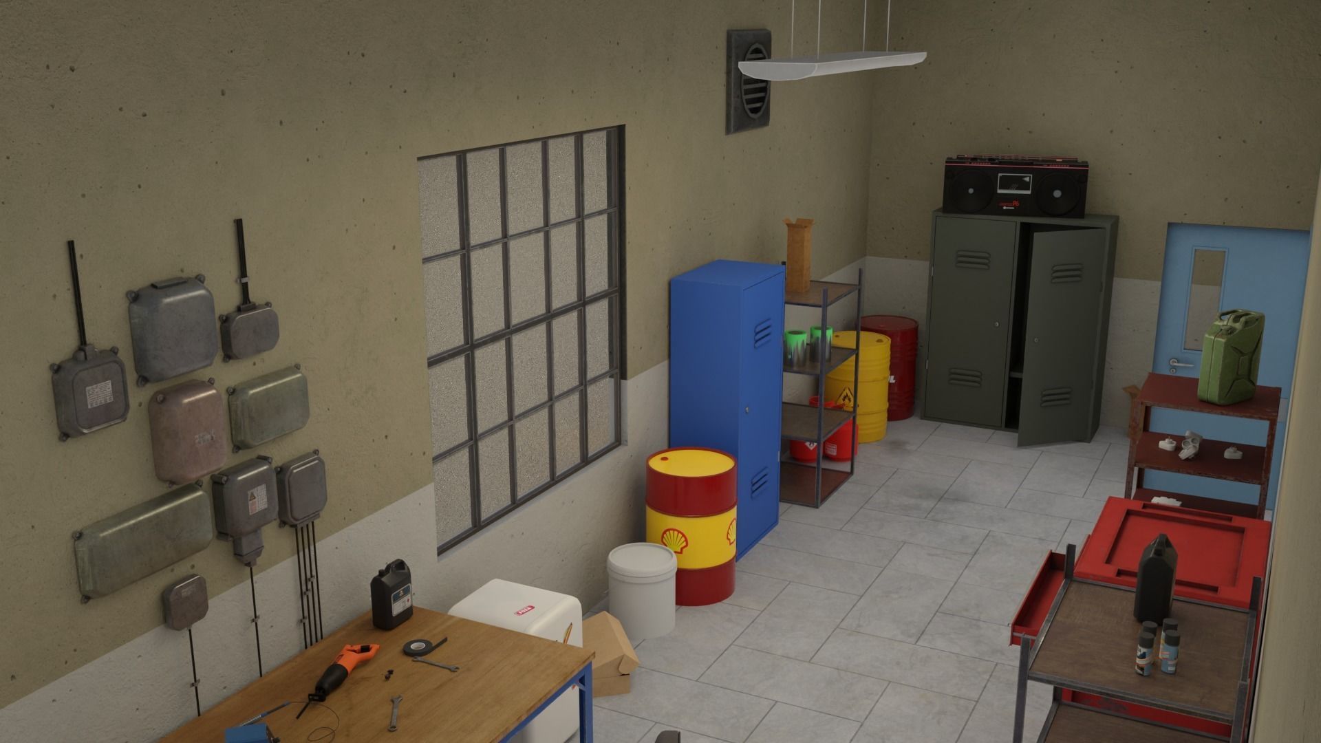 Electrician Workshop Pack Low-poly 3D model_12