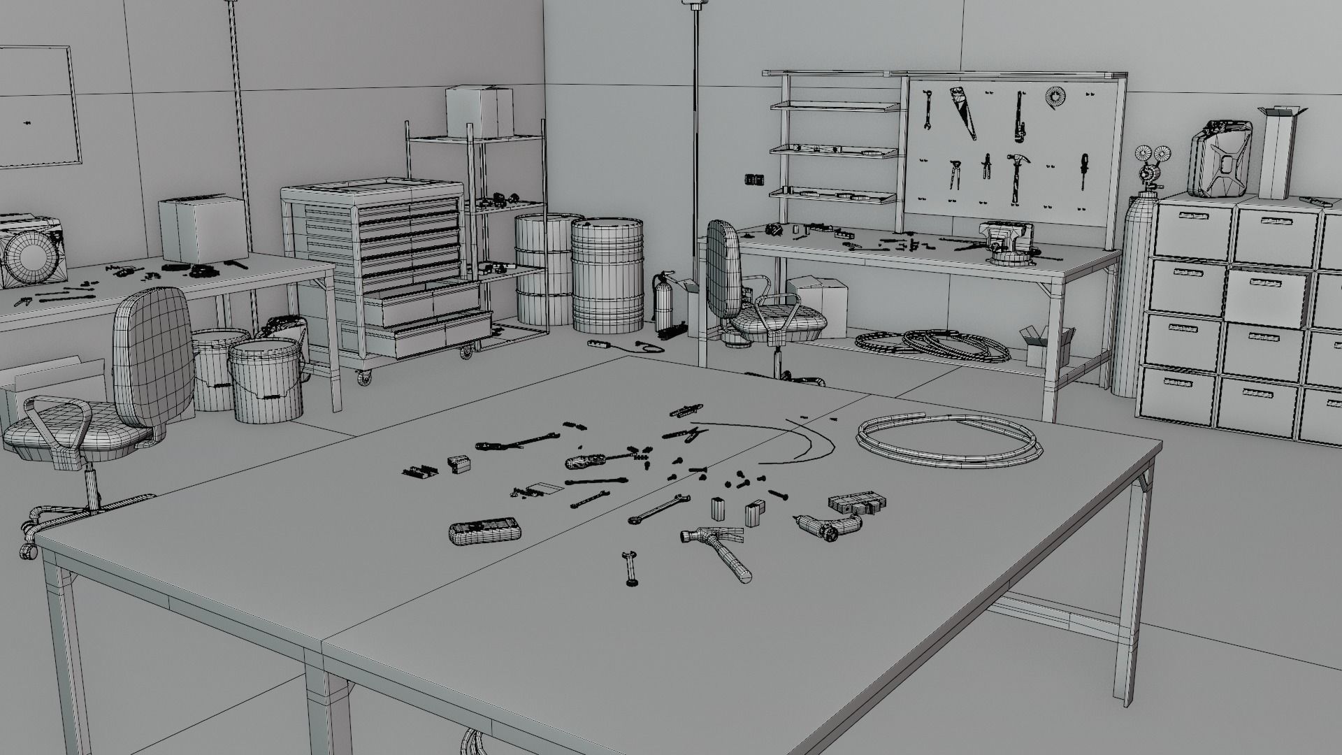 Electrician Workshop Pack Low-poly 3D model_42