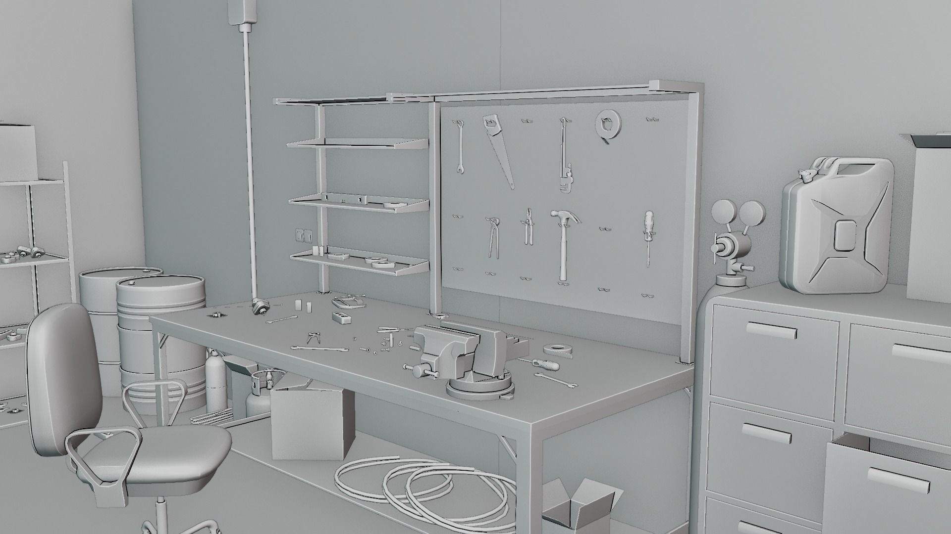 Electrician Workshop Pack Low-poly 3D model_34