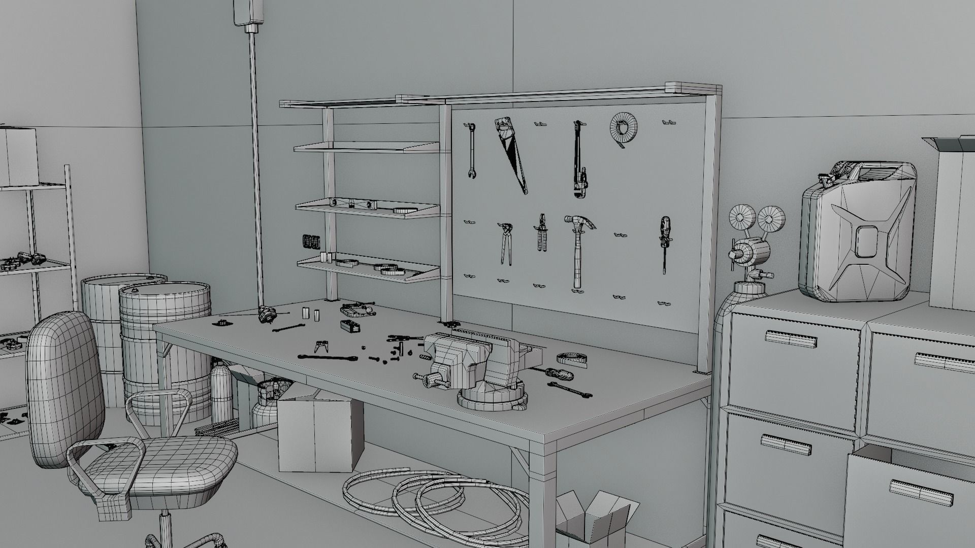 Electrician Workshop Pack Low-poly 3D model_33