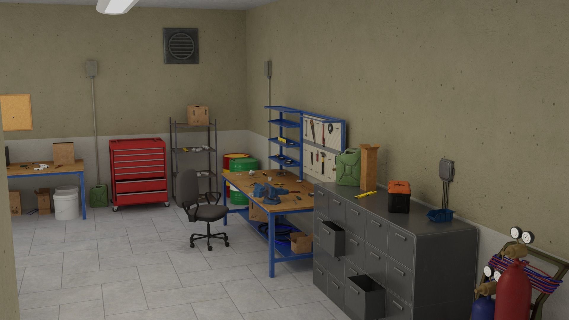 Electrician Workshop Pack Low-poly 3D model_7