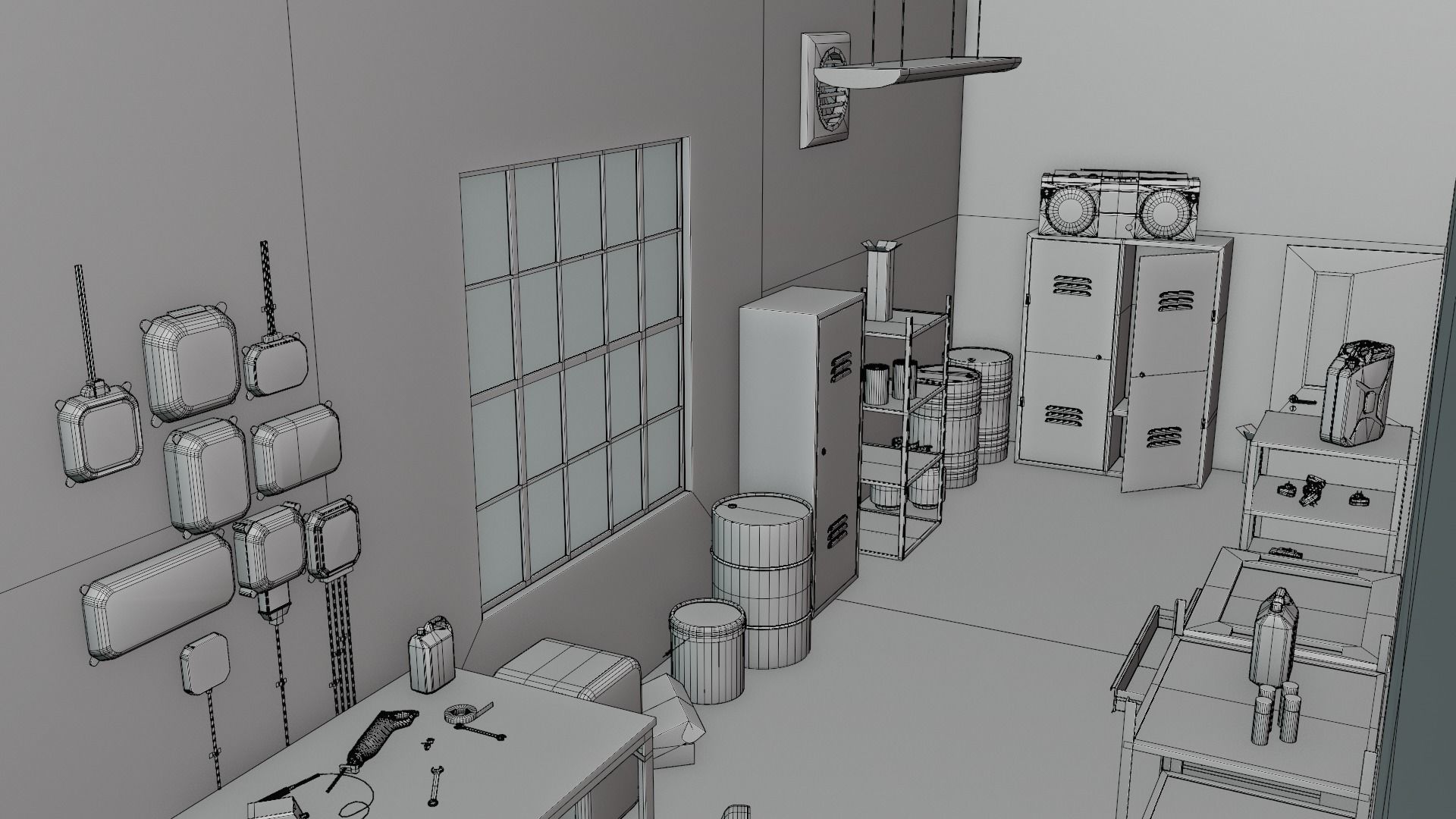 Electrician Workshop Pack Low-poly 3D model_45